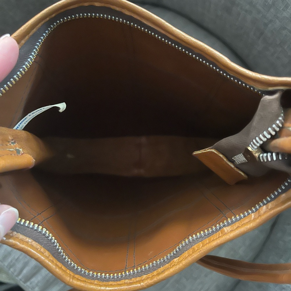 Vintage Brown Patchwork Leather Shoulder Bag - image 5